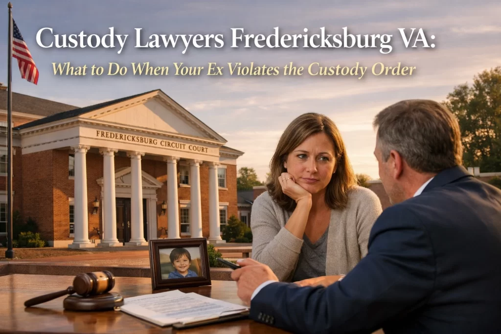 Custody Lawyers Fredericksburg VA: What to Do When Your Ex Violates the Custody Order