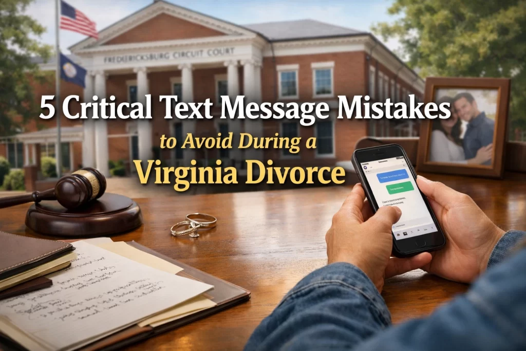 Divorce Lawyers Fredericksburg VA: 5 Text Mistakes to Avoid