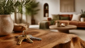 House keys on a legal document — marital home division in Virginia divorce