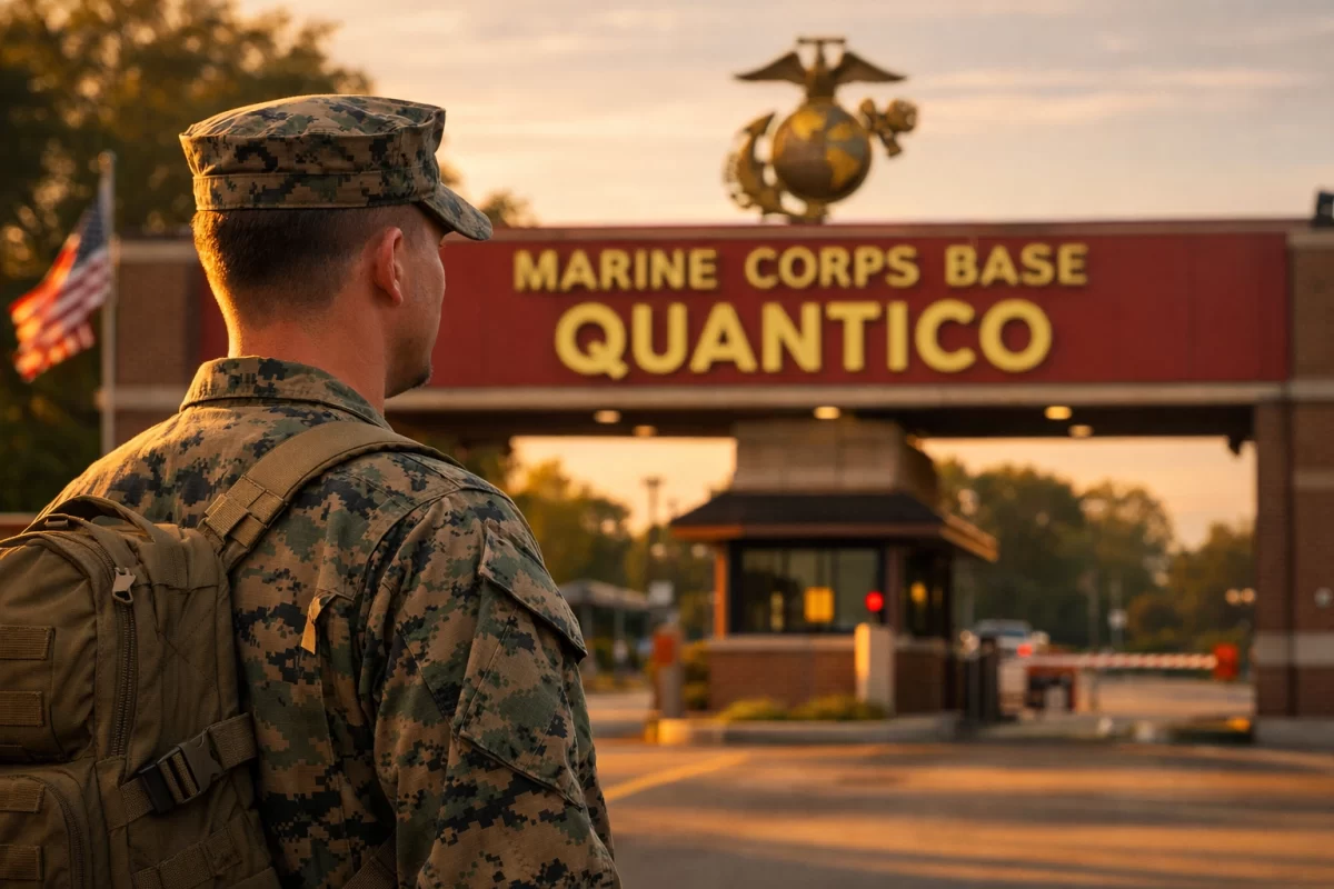Military service member at Quantico Marine Corps base during divorce proceedings
