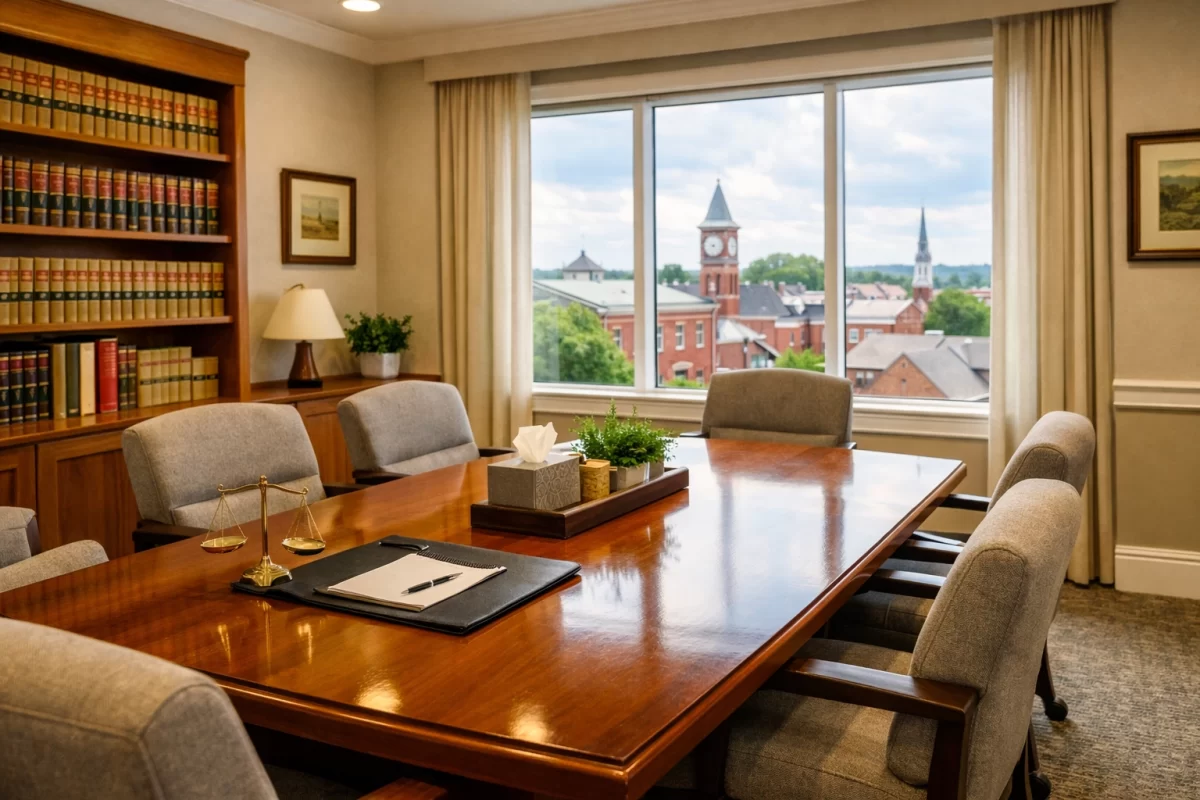 Family law conference room in Fredericksburg Virginia for military divorce consultations